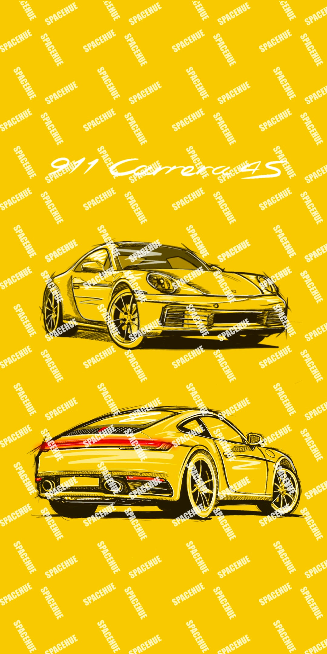 Porsche 911 -即揀即印 Notrace Case 仿玻璃面電話殻