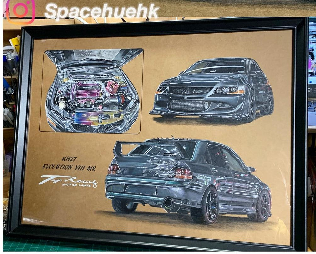 FreeWay Collection 客製手繪車畫 (1車3-4角度)