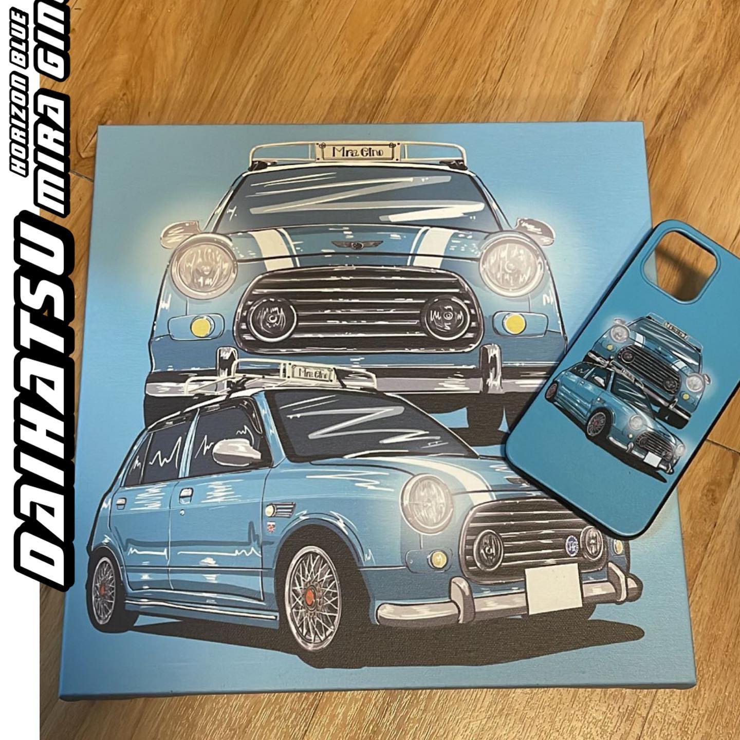 FreeWay Collection 客製電繪車畫+手機殼 套SET