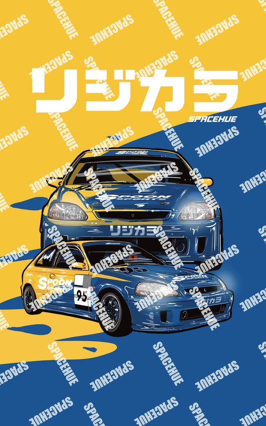 Honda Type R EK9 -即揀即印 Notrace Case 仿玻璃面電話殻