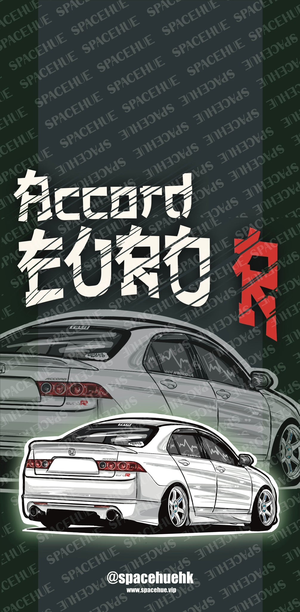 Accord Euro R 即揀即印 Notrace Case 仿玻璃面電話殻