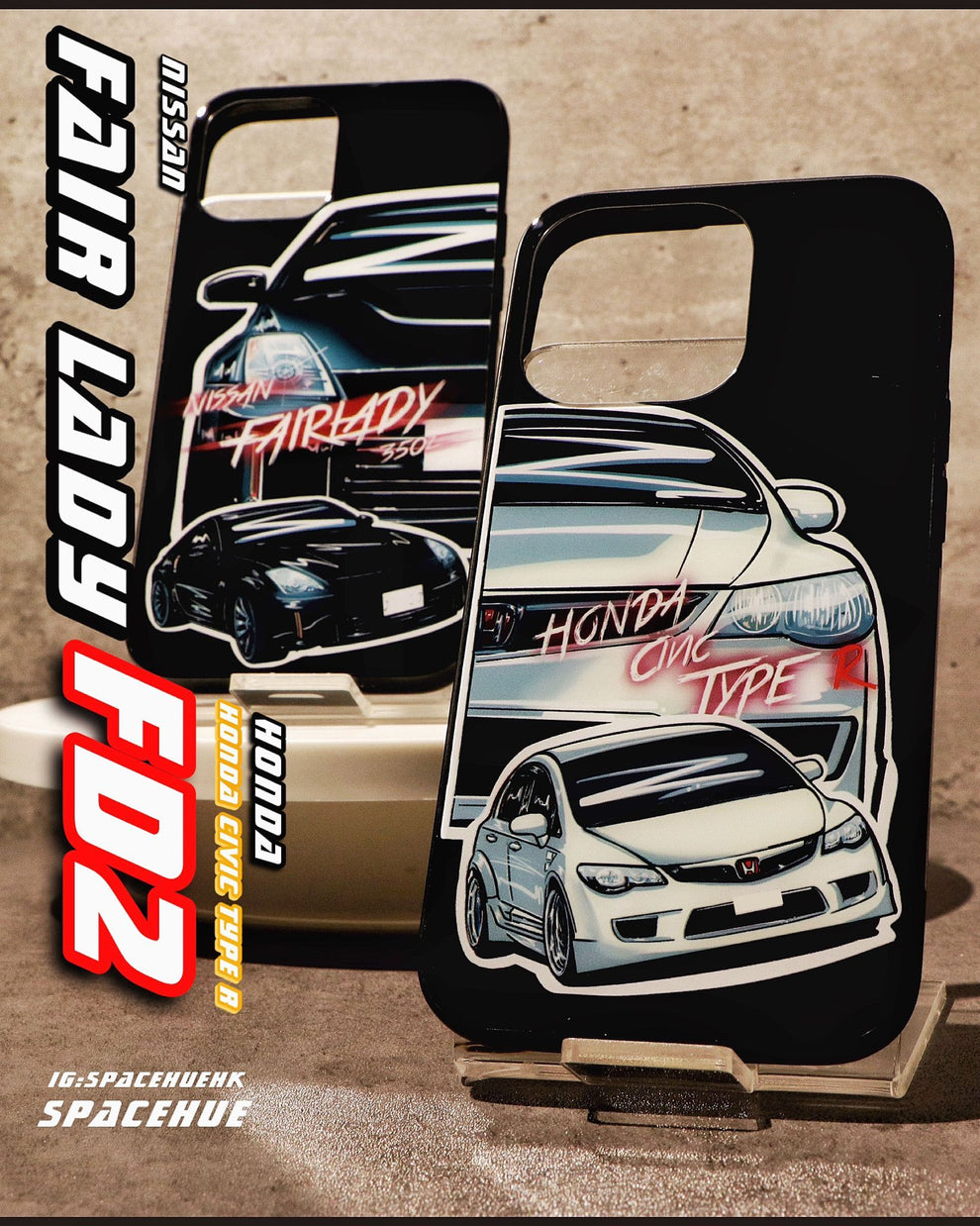 FreeWay Collection 客製Notrace Case仿玻璃面電話殻 iPhone系列 – Spacehue 車款客製品